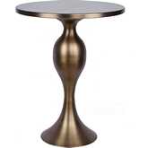 Ashland 24" Metal Side Table in Golden Bronze